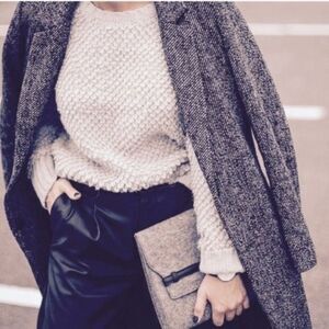 Banana Republic cream Chunky Wool Blend Carpet Sweater XS NWT